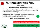 Álftanessafn 60 ára - afmæliskaffi miðvikudaginn 9. nóv. kl. 20. 