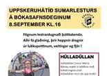 Uppskeruhátíð sumarlesturs á Bókasafnsdeginum 8. september kl.16 - húllum saman