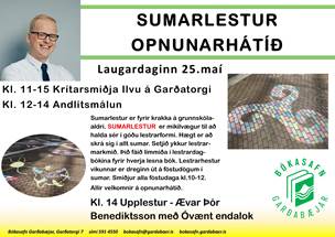 Sumarlestur opnunarhátíð með Ævari og Ilvu 25. maí