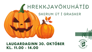 Hrekkjavökusmiðjan - skerum út grasker - lesum í skuggaherbergi /  Halloween workshop
