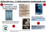 Bókaspjall Bókasafns Garðabæjar á Garðatorgi fimmtudaginn 24. nóvember 2016 kl. 20:00 - 21:30